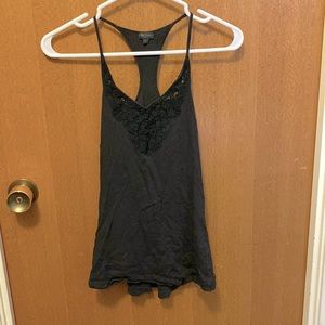 I am selling a cotton tank top in black.